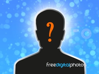 Silhouettes Of An Anonymous Man Doubt Stock Image