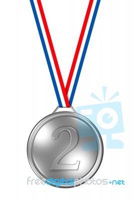 Silver Medal Stock Image