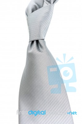 Silver Necktie Stock Photo