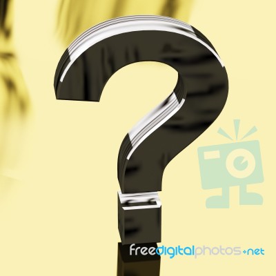 Silver Question Mark Stock Image