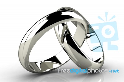 Silver Wedding Ring Stock Image