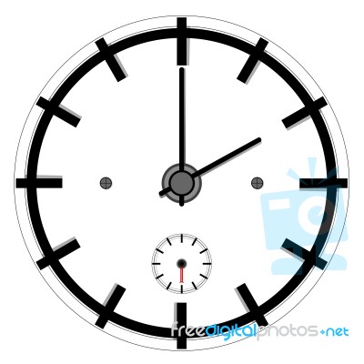 Simple Clock Stock Image
