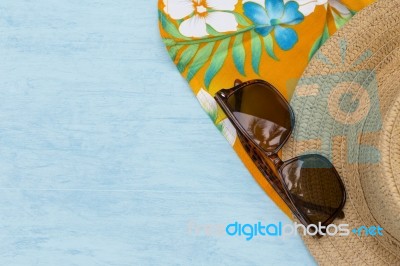 Simple Summer Concept Background Stock Photo