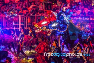 Singapore - February 3 : Chingay Festival 2012 In Singapore On F… Stock Photo