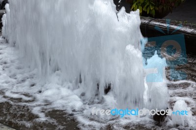 Singapore - February 3 : View Of Fountain In Singapore On Februa… Stock Photo