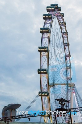 Singapore Flyer Ferris Wheel In Singapore Stock Photo Singapore Flyer Ferris Wheel In Singapore Stock Photo