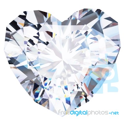 Single Heart Diamond Stock Image