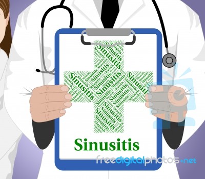 Sinusitis Word Means Ill Health And Ailments Stock Image