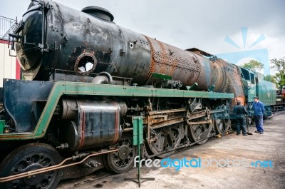 Sir Archibald Sinclairs Firebox In Need Of Replacement At Sheffi… Stock Photo