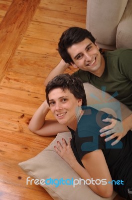 Sister And Brother Friendship Stock Photo