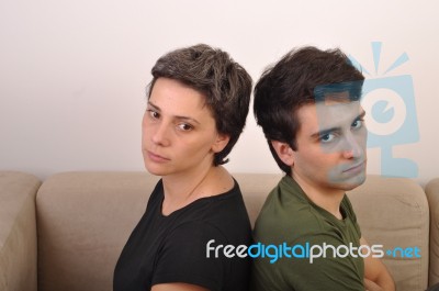 Sister And Brother Problems Stock Photo