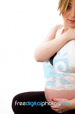 Sitting Pregnant Woman Stock Photo Sitting Pregnant Woman Stock Photo