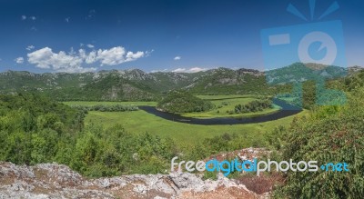 Skadar Lake And Crnojevica River In Montenegro Stock Photo