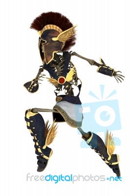 Skeleton warrior Stock Image