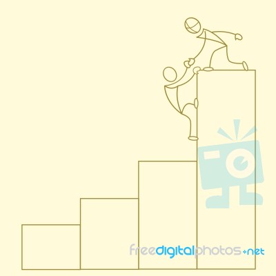 Sketchy Business Growth Graph Stock Image