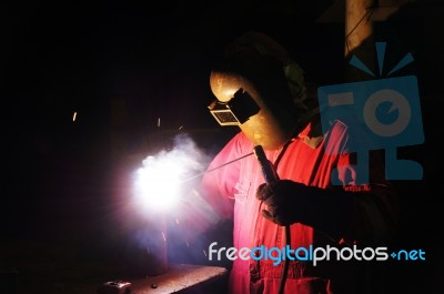 Skilled Welder Stock Photo