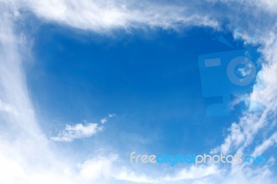 Sky With Cloud Frame Stock Photo
