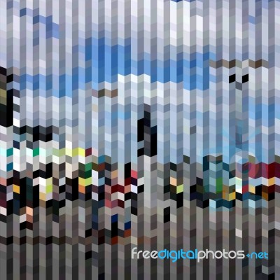 Skyscraper Abstract Low Polygon Background Stock Image