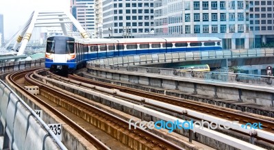 Skytrain In Bangkok Stock Photo