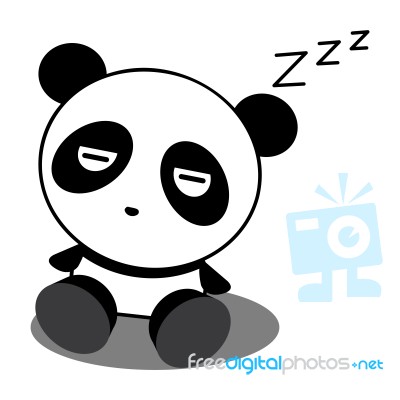 Sleep Panda Stock Image