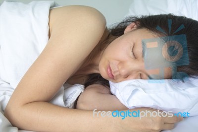 Sleeping Woman Stock Photo