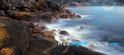 Sleepy Bay In Freycinet National Park Stock Photo