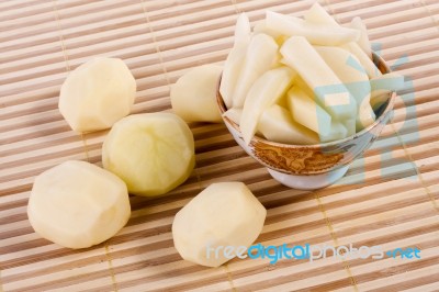 Sliced Potatoes Stock Photo