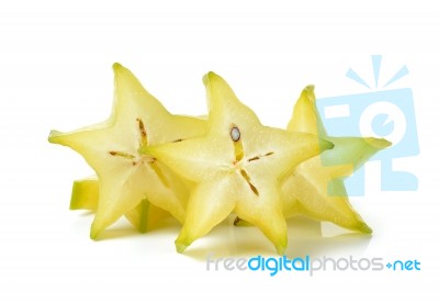 Sliced Star Apple Isolated On The White Background Stock Photo Sliced Star Apple Isolated On The White Background Stock Photo