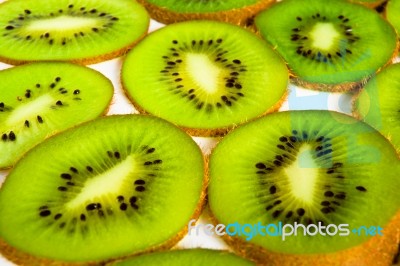 Slices Of Kiwi Fruit Stock Photo