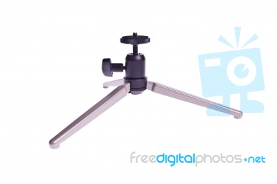 Small Tripod Isolated On White Background Stock Photo