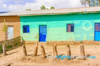Small Village In Ethiopia Stock Photo
