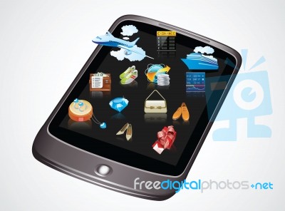 Smartphone And Function Icons Stock Image