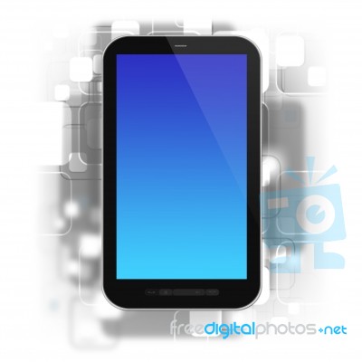 Smartphone On Design Background Stock Image