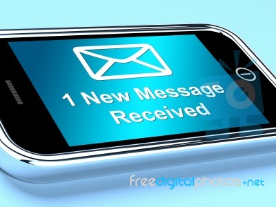 Smartphone With Message Received Stock Image - Royalty Free Image ID ...