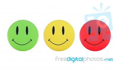 Smile Face On White Background Stock Photo