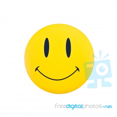 Smile Face on White Background Stock Photo