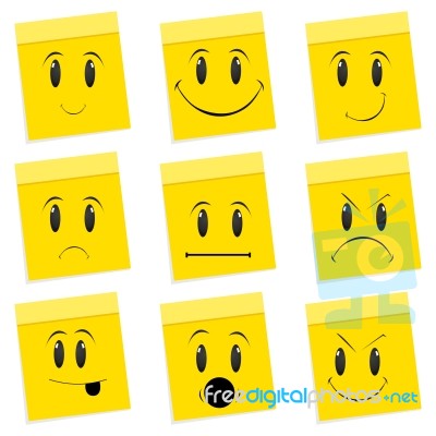 Smiles Icon Set Stock Image