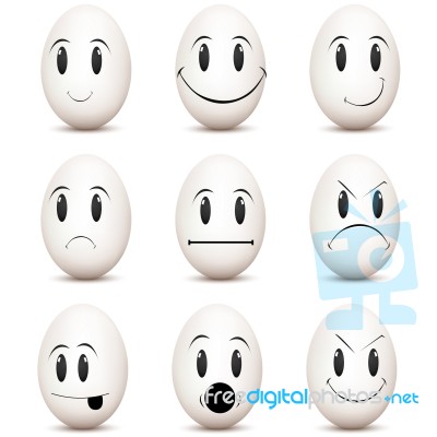 Smiles Icon Set Stock Image