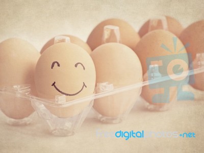 Smiley Egg Stock Photo