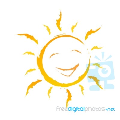 Smiling Background Shows Solar Cheerful And Joy Stock Image