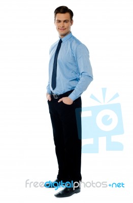 Smiling Business Executive Stock Photo