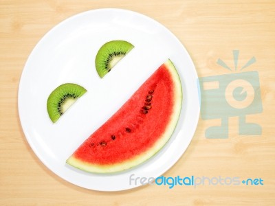 Smiling Fruit Stock Photo