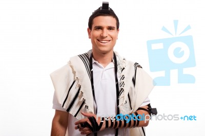 Smiling Jewish Man Stock Photo