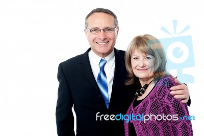 Smiling Mature Business Couple Stock Photo