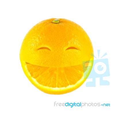 Smiling Orange Stock Photo