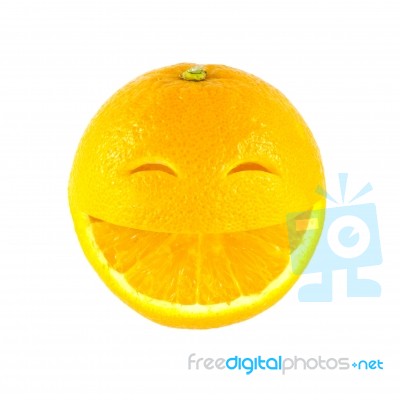 Smiling Orange Stock Photo