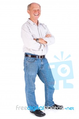 Smiling Senior Man Stock Photo