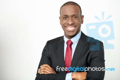 Smiling Young Business Executive Stock Photo