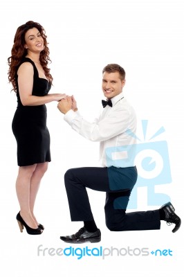 Smiling young couple Stock Photo