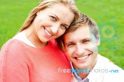 Smiling Young Couple Stock Photo